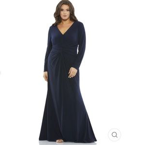 Mac Duggal Front Twist.